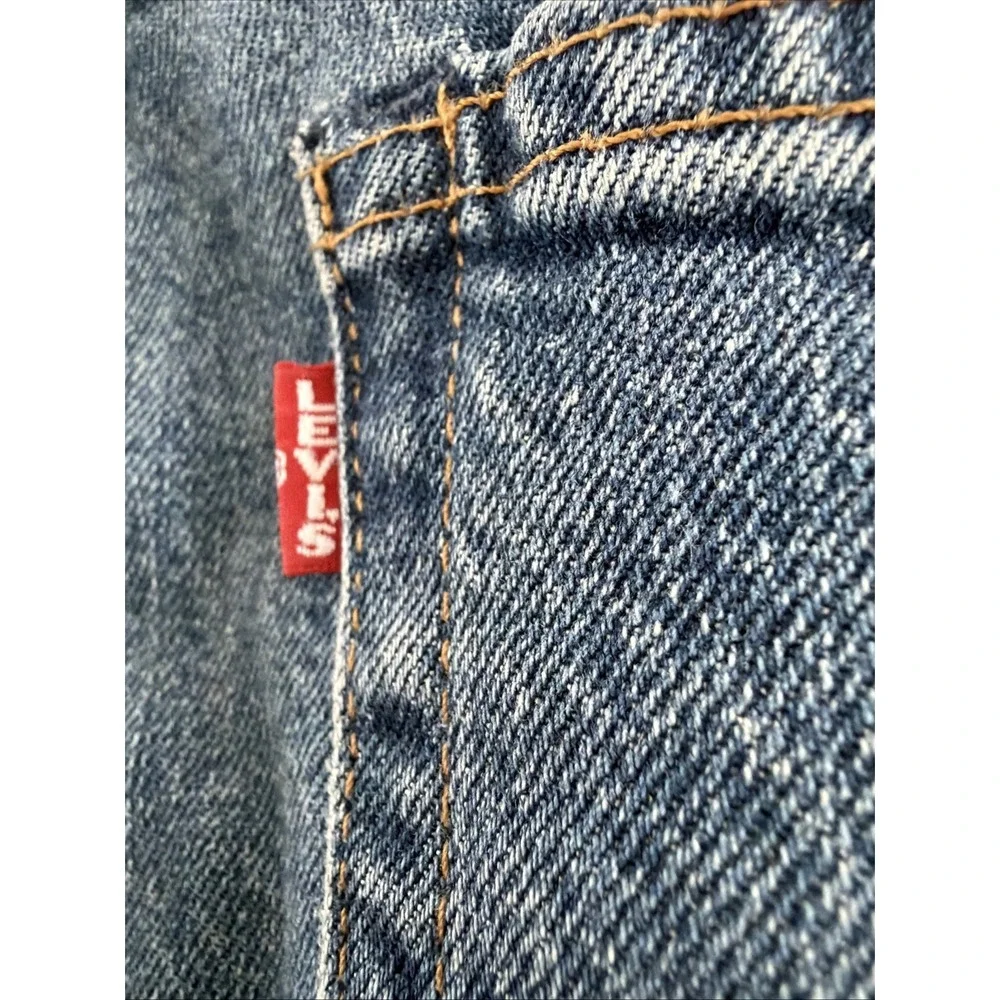 Vintage Levi's 514 Big E Premium Jeans Men's 40x30 Light Wash Straight Leg